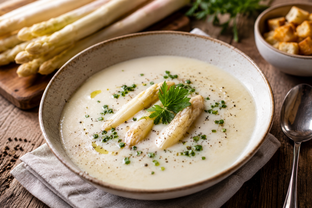 Spargelcremesuppe – einfach, cremig und hausgemacht